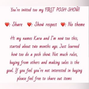 Invitation to Posh Show Please Like and Share